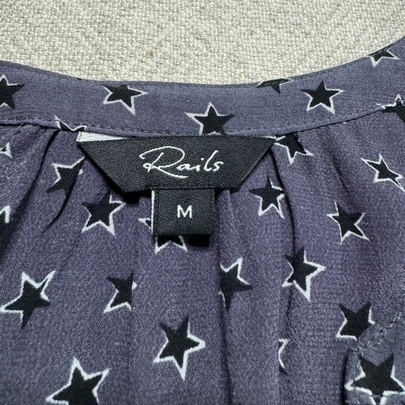 Rails‎ Jasmine Midnight Stars Grey Print Mini Dress M - Picture 6 of 9